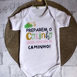 Body Manga Curta - Preparem o Colinho