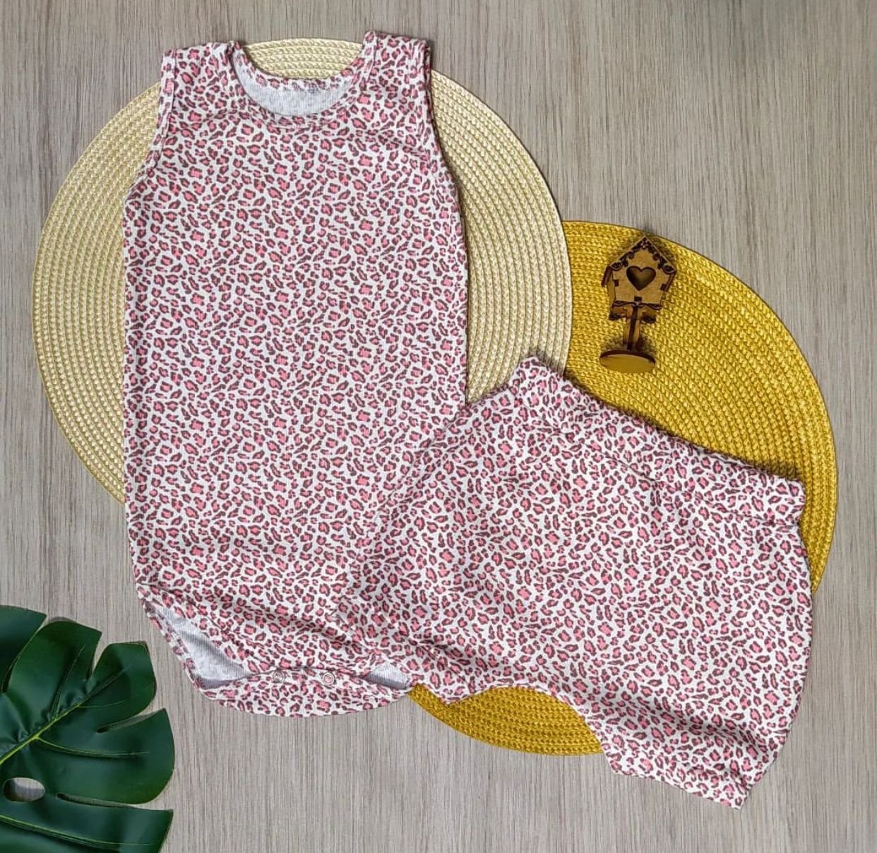 Body Regata e Shorts - Rosa