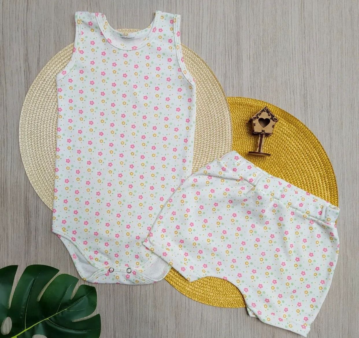 Body Regata e Shorts - Flor