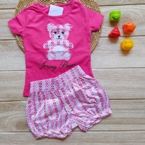 Camisa Manga Curta e Shorts - Ursinho
