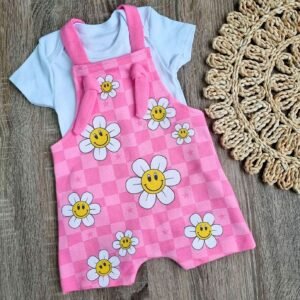 Camisa e Jardineira - Flor