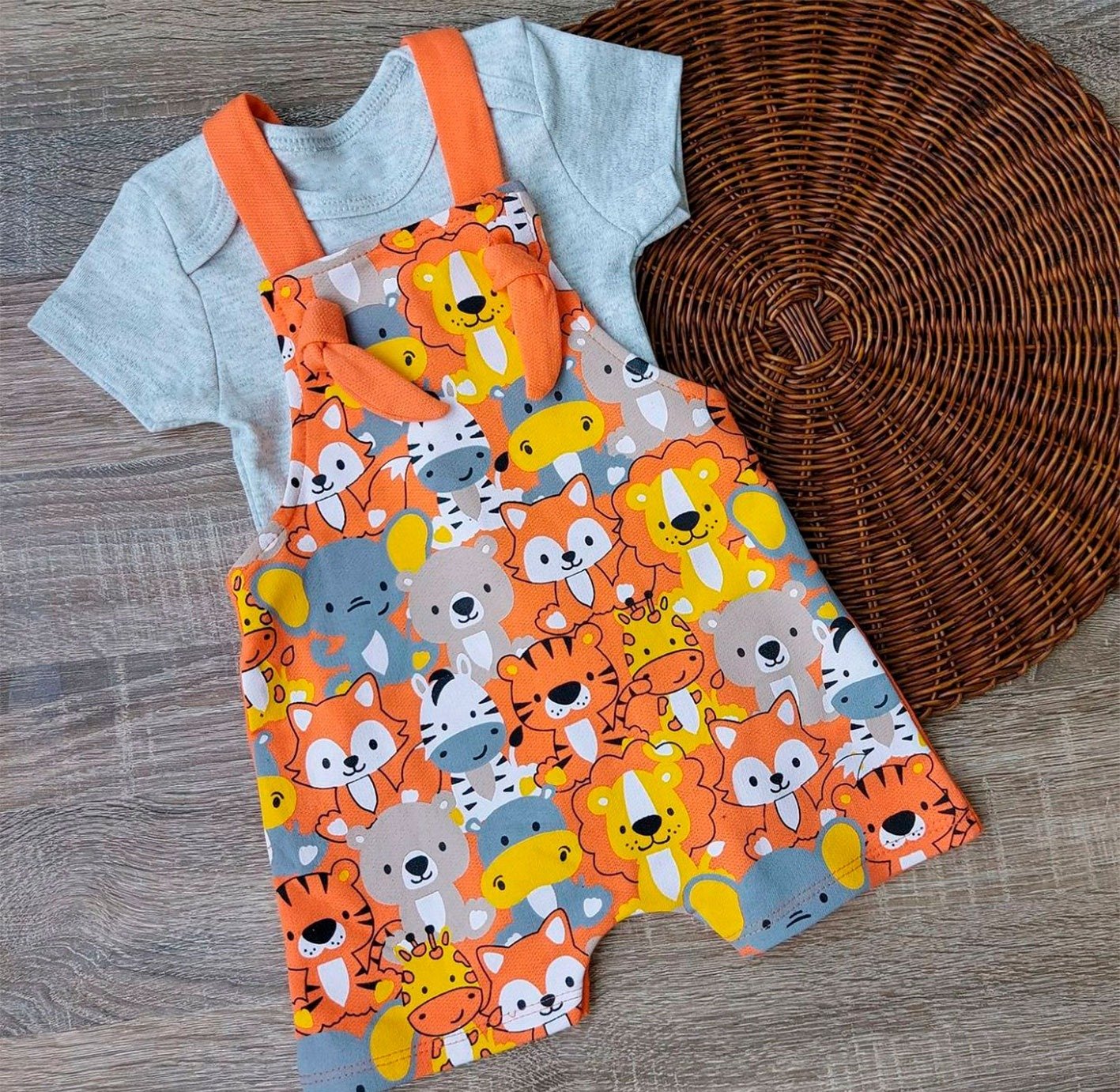 Camisa e Jardineira - Animais