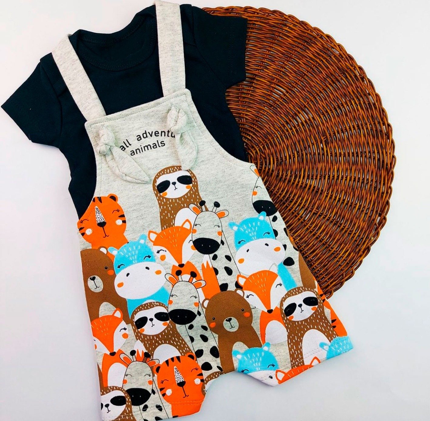 Camisa e Jardineira - Aventura animais