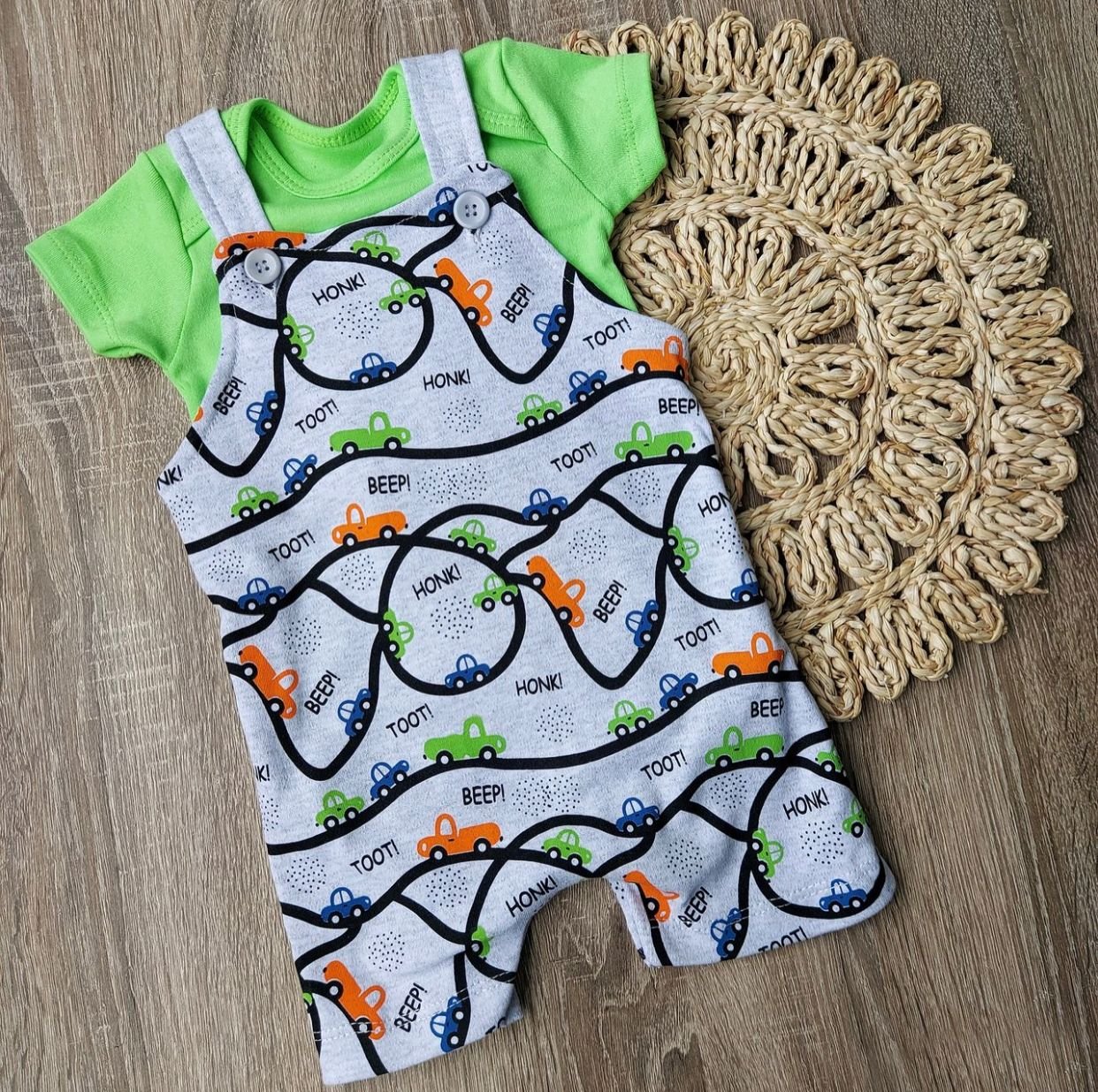 Camisa e Jardineira - Carrinho