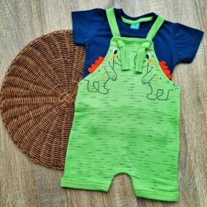 Camiseta e Jardineira - Dino dino