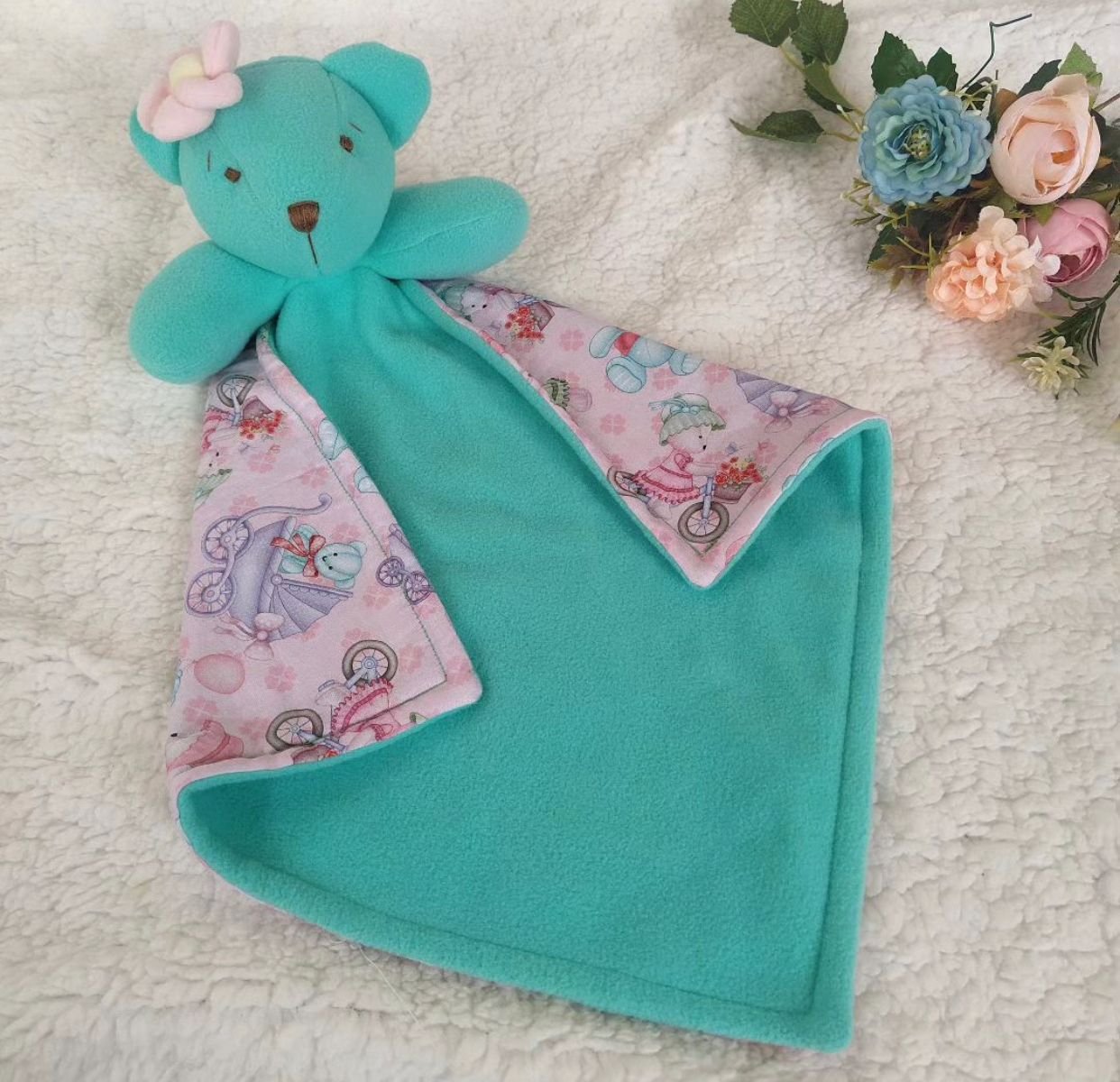 Naninha Ursinha Tiffany Com Rosa