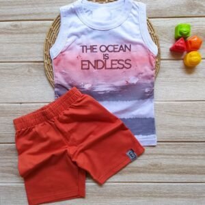 Camisa Regata e Shorts - Barcos
