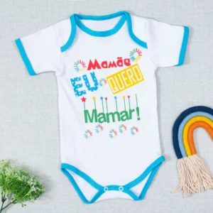 BODY MANGA CURTA MAMÃE EU QUERO MAMAR