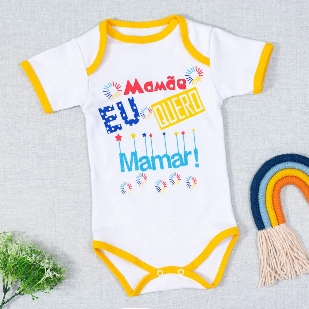 BODY MANGA CURTA MAMÃE EU QUERO MAMAR