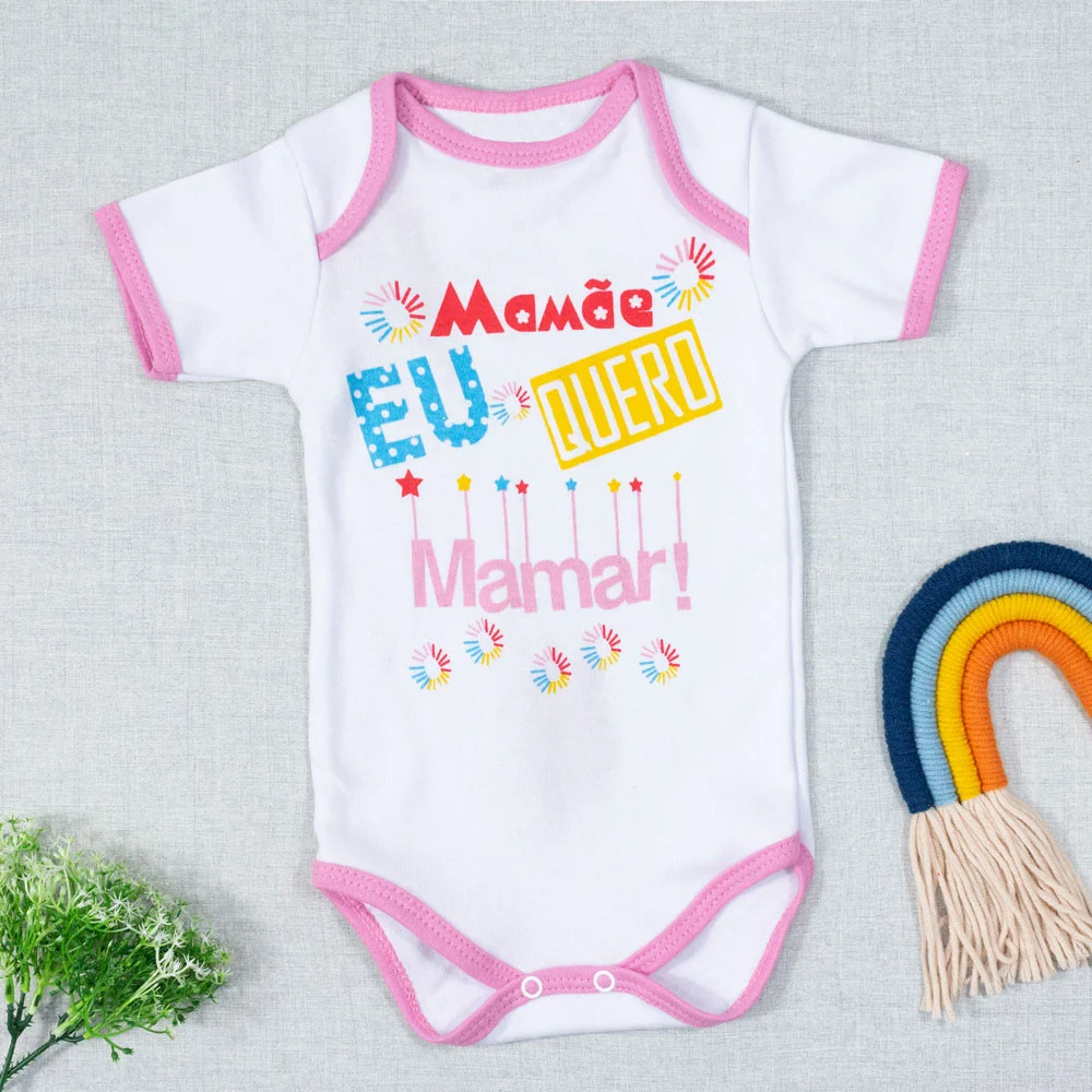 BODY MANGA CURTA MAMÃE EU QUERO MAMAR