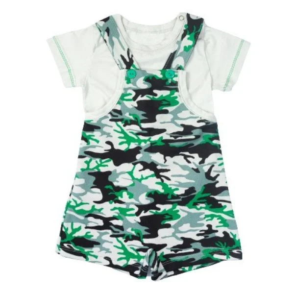 Jardineira e Body - Estampada