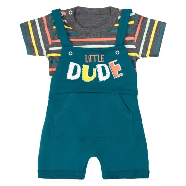 Jardineira e Body - Little Dude