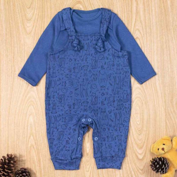 Jardineira Longa com Body - Floresta