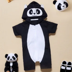 Macacão Curto Fantasia Infantil Panda
