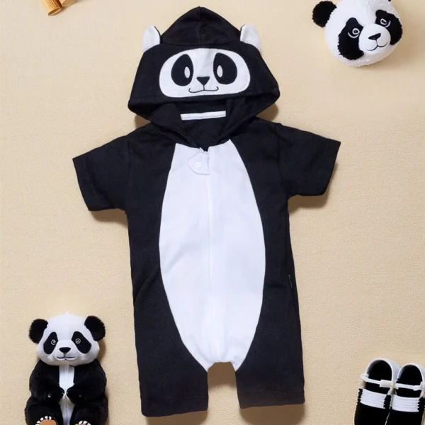 Macacão Curto Fantasia Infantil Panda