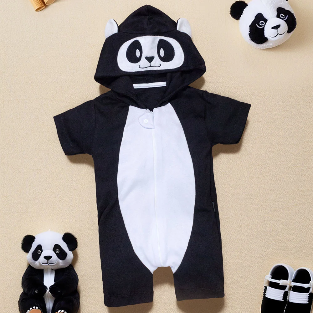 Macacão Curto Fantasia Infantil Panda