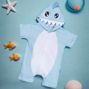 Macacão Curto Fantasia Infantil Tubarão