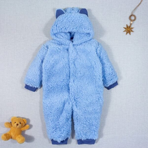 Macacão Longo Teddy Com Capuz