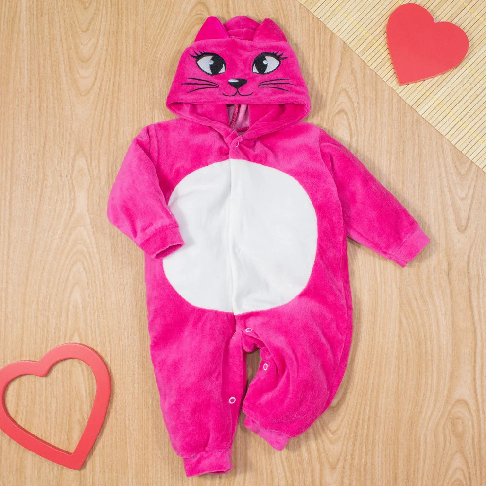 Macacão Longe Gatinha Com Capuz