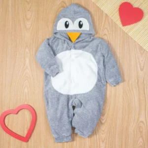 Macacão Longo Pinguim Com Capuz