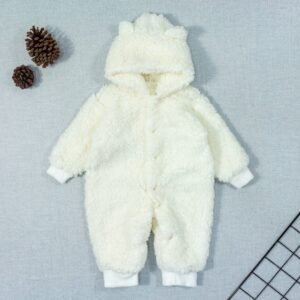 Macacão Longo Teddy Com Capuz