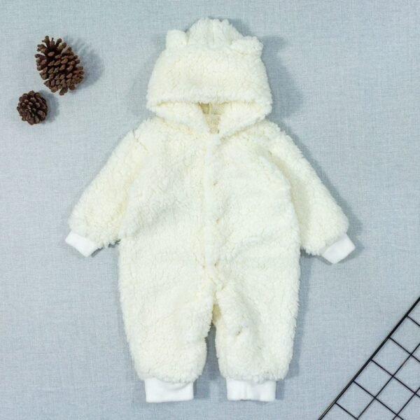 Macacão Longo Teddy Com Capuz