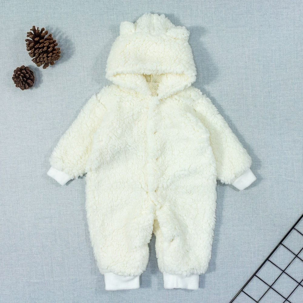 Macacão Longo Teddy Com Capuz