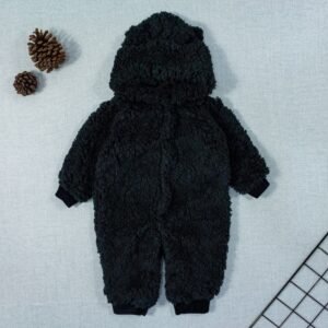 Macacão Longo Teddy Com Capuz