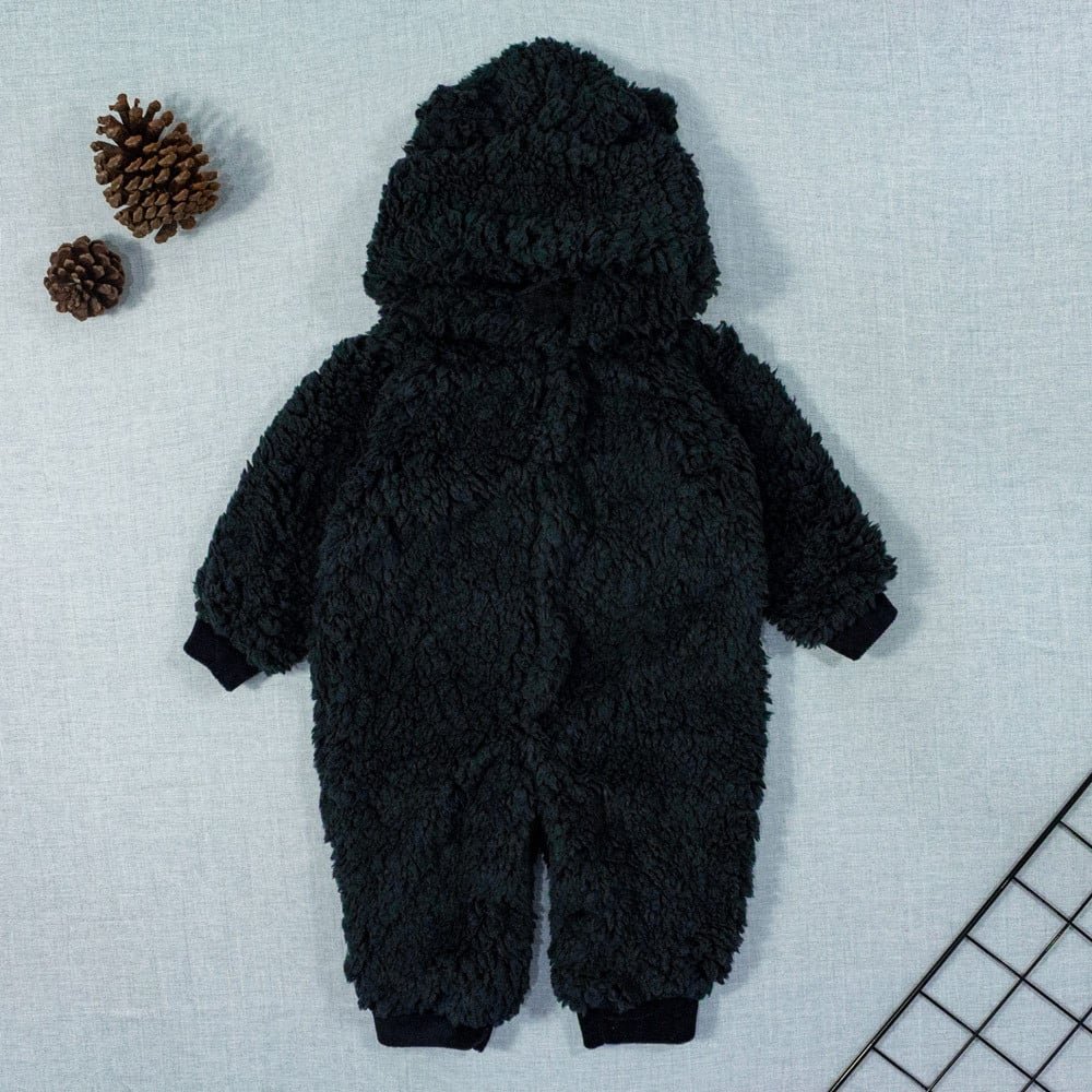 Macacão Longo Teddy Com Capuz