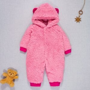 Macacão Longo Teddy Com Capuz