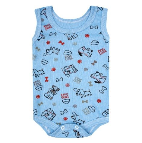 Body Masculino Regata Canelado Azul Doguinho