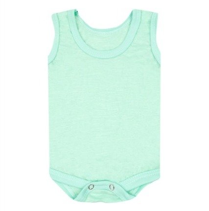 Body Bebê Regata Flame Liso Verde