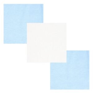 Kit Bebê Masculino Cueiro Azul e Branco Liso (3 unidades)