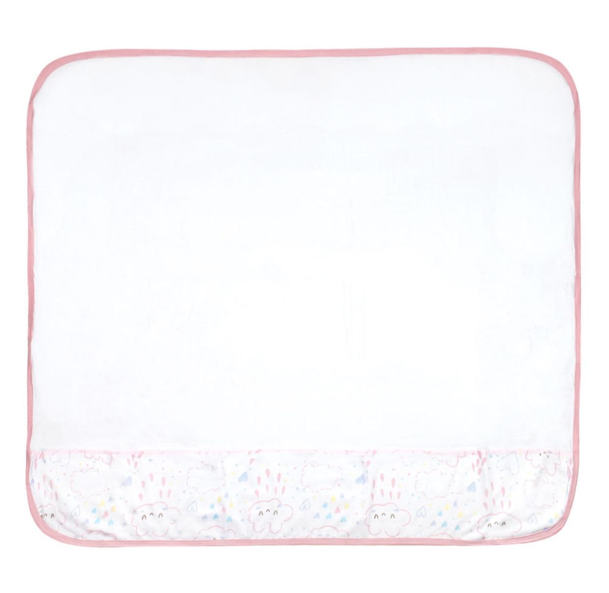 Cueiro Bebê Feminino Simples Branco Nuvem