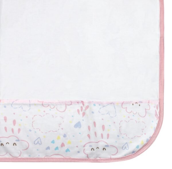 Cueiro Bebê Feminino Simples Branco Nuvem - Image 2