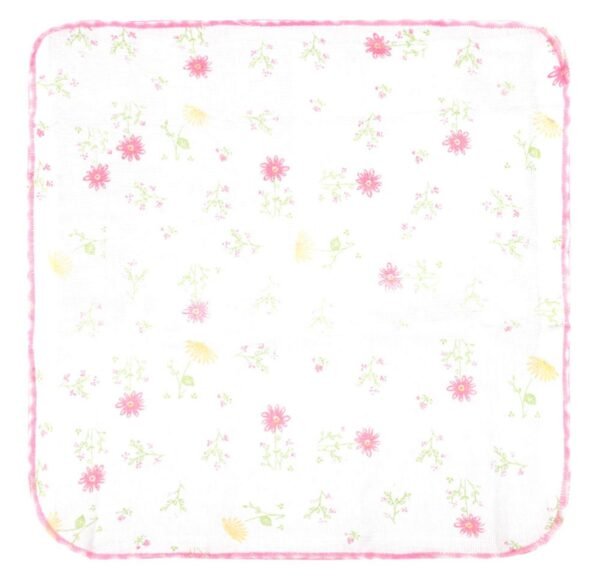 Kit Toalha de Boca Bebê Feminino Rosa e Branco (3 unidades) - Image 4