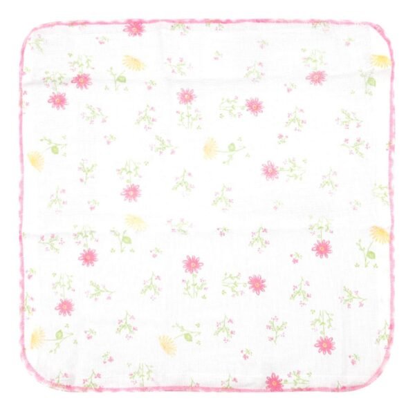 Kit Toalha de Boca Bebê Feminino Rosa e Branco (3 unidades) - Image 2