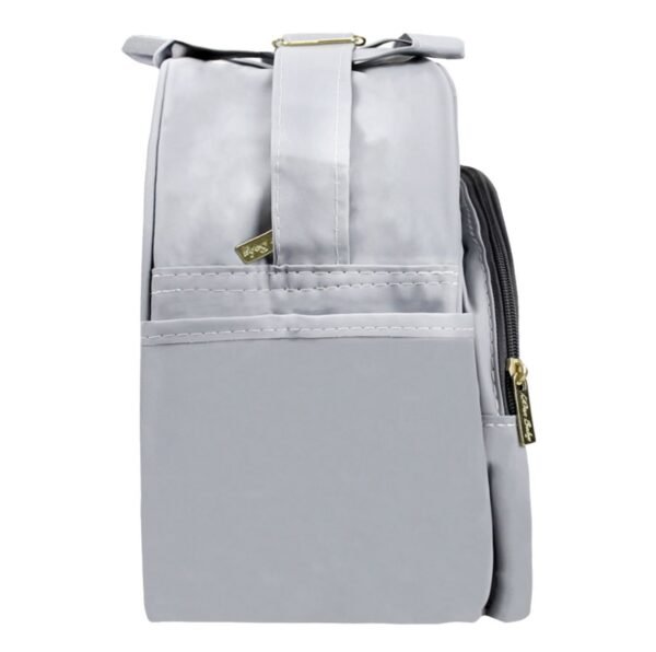 Conjunto Bebê Bolsa e Frasqueira Cinza Chevron Zig Zag - Image 4