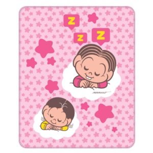 Cobertor Bebê Feminino Rosa Mônica e Magali Baby