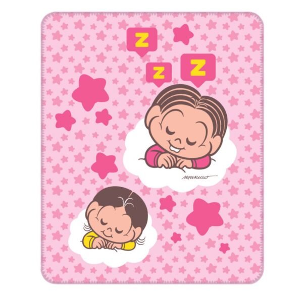 Cobertor Bebê Feminino Rosa Mônica e Magali Baby