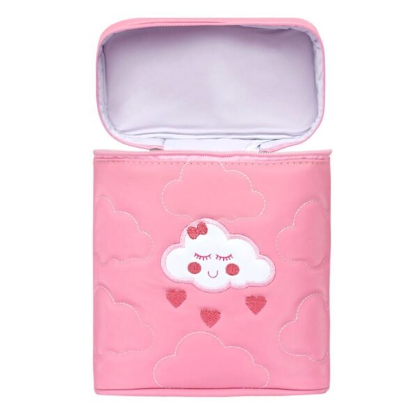 Porta Mamadeira Bebê Feminino Rosa Nuvem Encantada - Image 2