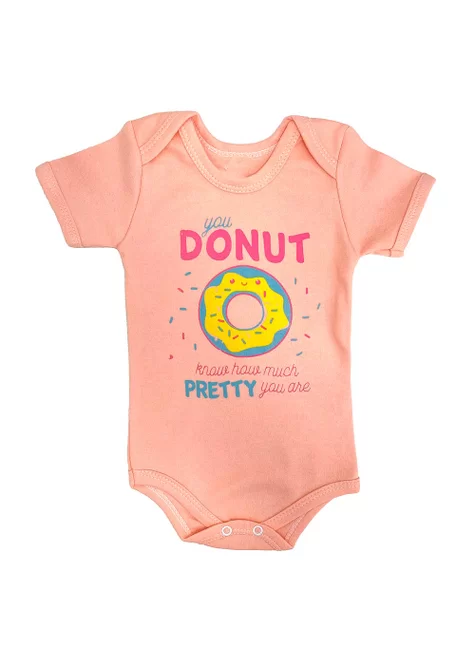 Body Manga Curta Menina - Donuts
