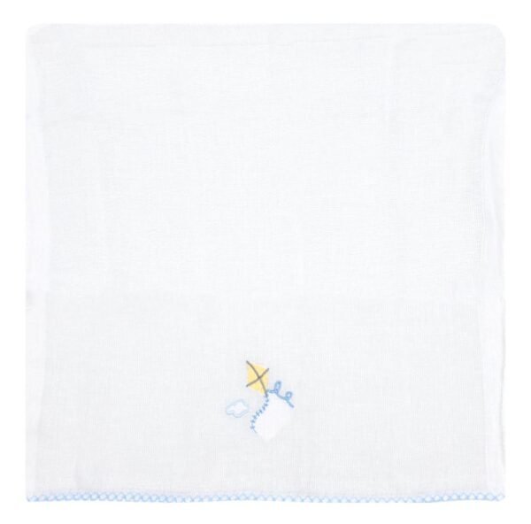 Kit Toalha de Boca Bebê Masculino Branco e Azul Balãozinho (3 Unidades) - Image 3