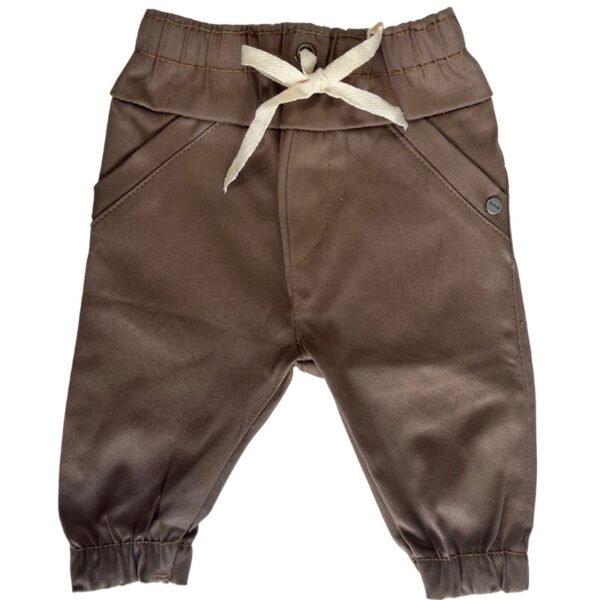 Calça Jogger Sarja - Marrom