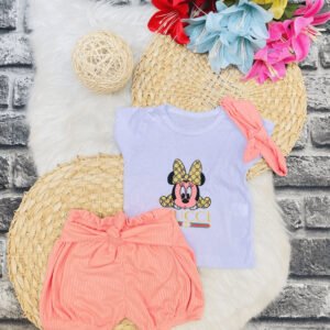 Camisa e Shorts - Minnie gucci Salmão