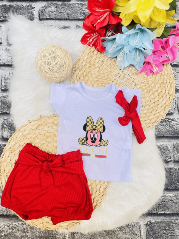 Camisa e Shorts Minnie gucci - Vermelha