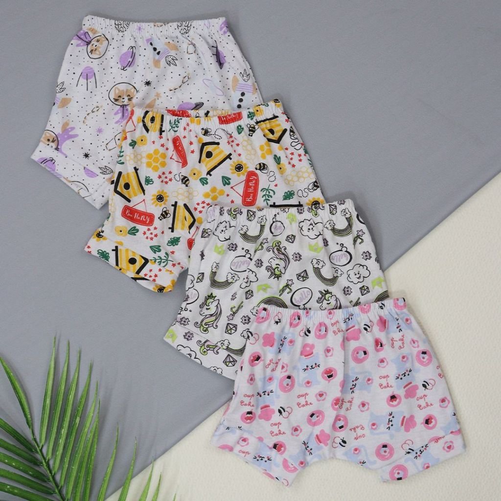 Kit 4 Shorts Estampado - Menina