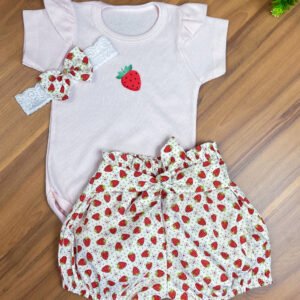Body é Short Rosa -  Morango