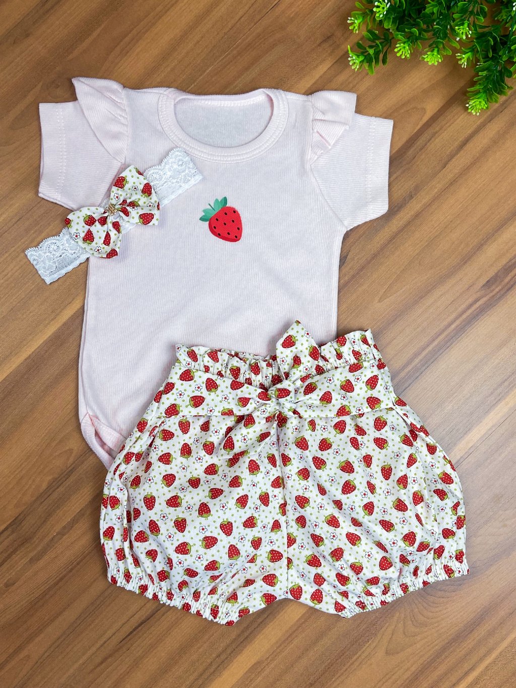 Body é Short Rosa -  Morango