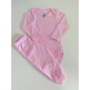 Conjunto Body é Mijão ( Culote ) Canelado - Rosa